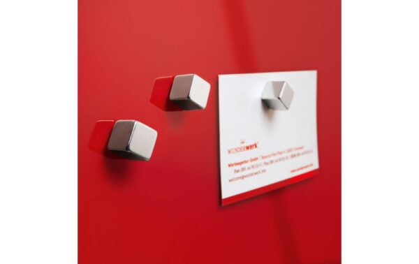 Sigel SuperDym Magnete Strong silber Haftkraft ca. 8 Blatt, 10x10x10mm, 6 ST