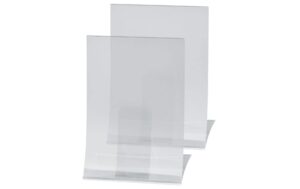 Sigel Tischaufsteller, klappbar, einseitig glasklar, Hartplastik, 1, 0 mm, A4, 2 ST