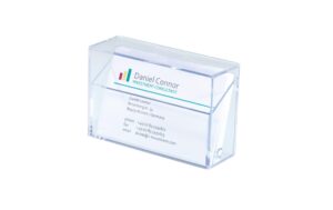 Sigel Visitenkarten-Box, glasklar für bis zu 100 Karten (max. 86x56 mm)