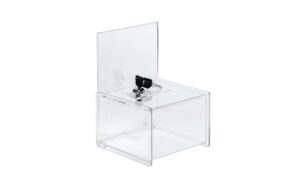 Sigel Spendenbox mit Einstecktafel mit abschliessbarem Schloss + 2 Schlüssel
