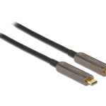 Delock Aktives USB Typ-C Video Kabel, 15m Schwarz, Auflösung bis 3840 x 2160 @ 60 Hz