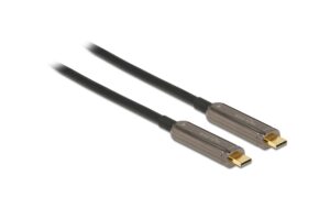 1221607 - Mediatech Delock Aktives USB Typ-C Video Kabel, 15m Schwarz, Auflösung bis 3840 x 2160 @ 60 Hz