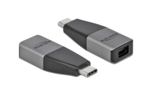 Delock Adapter USB Typ-C zu mini DP 4k 60Hz Auflösung bis 3840 x 2160 @ 60 Hz, Grau
