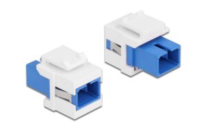 Delock Keystone Modul SC Multimode OM4 Buchse-Buchse, Simplex, Blau/Weiss kaufen Schweiz | Mediatech.ch