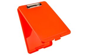 Läufer Klemmbrett Slim Mate Safety orange 240x335 mm, oben öffnend, Innenfach