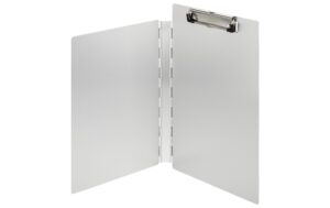 Läufer Klemmbrett Aluminium seitlich öffnet, 22.5x32.5x1.3 cm