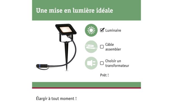 1224413_1 - Mediatech Paulmann Outdoor Plug&Shine Fluter 6.5W inkl. LED 6.8W 580lm 3000K, Dimmbar