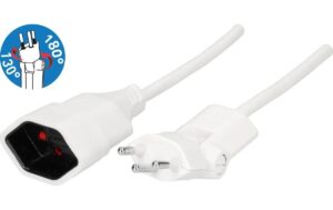 1227297 - Mediatech Max Hauri Verlängerungskabel 0.5 m MS weiss, Clip-Clap-Stecker, Kinderschutz