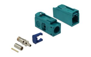 Delock FAKRA Z Buchse-Buchse Adapter, 25mm zum Crimpen, 1 x FAKRA Z Buchse, Wasserblau kaufen Schweiz | Mediatech.ch