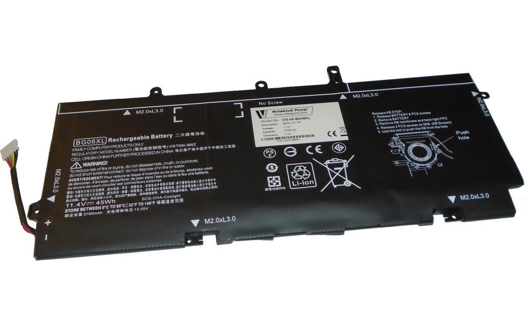 Vistaport Notebook Batteries für HP 11.4V, 3780mAh, 43Wh, 3 Zellen