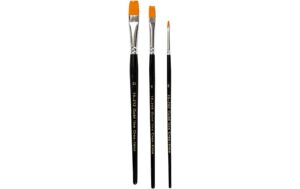 Creativ Company Flachpinsel Universal Nylon 3 Stück, Grösse 2 + 8 + 12