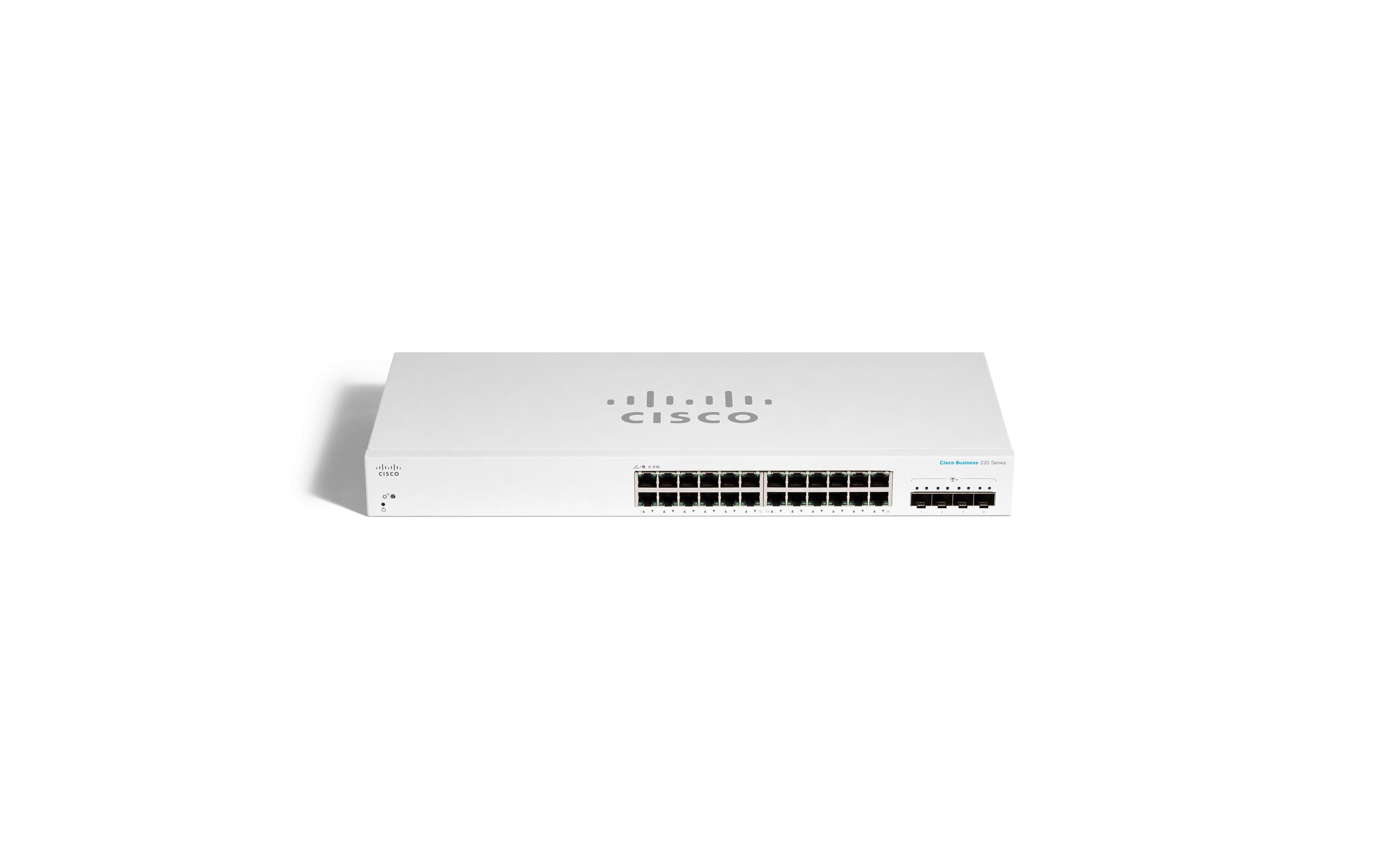 1233190_1 - Mediatech Cisco CBS220-24T-4X: 24 Port Smart Switch 24xGE, 4x10GE/SFP+
