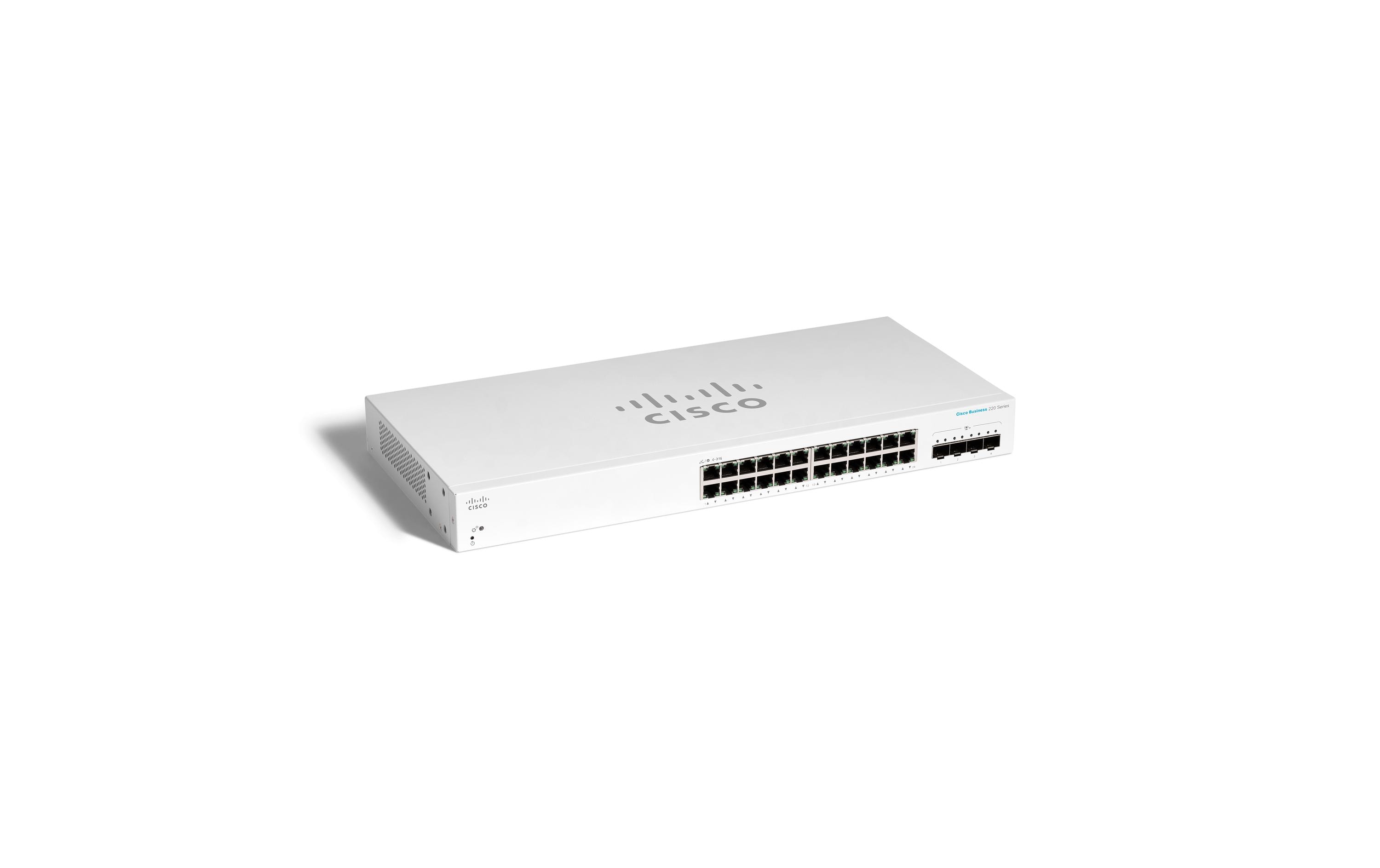 1233190_2 - Mediatech Cisco CBS220-24T-4X: 24 Port Smart Switch 24xGE, 4x10GE/SFP+