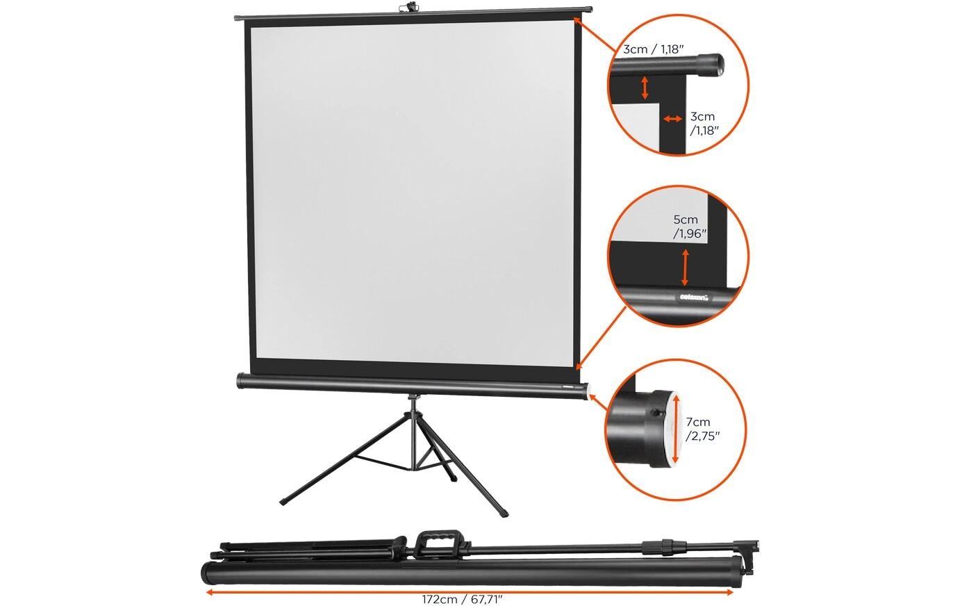 123447_1 - Mediatech Celexon, Eco Stativ, Leinwand, 1:1 manuell, 158x158cm