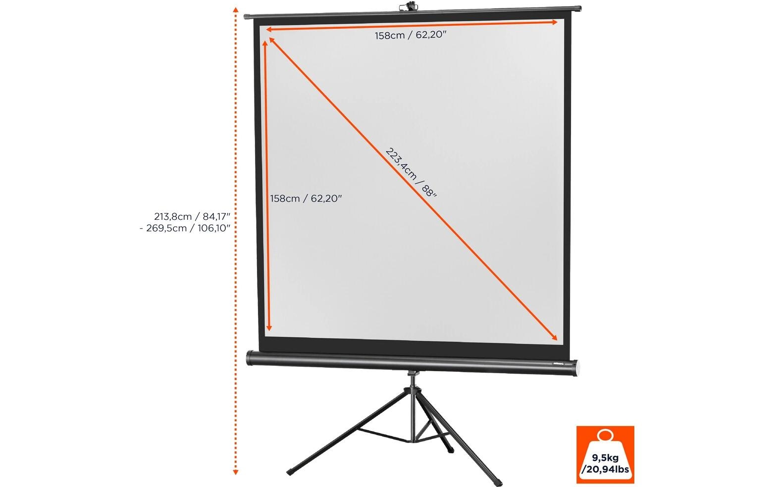 123447_5 - Mediatech Celexon, Eco Stativ, Leinwand, 1:1 manuell, 158x158cm