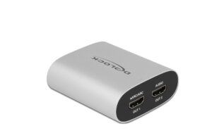 Delock HDMI HD Audio Extractor, 4K/60Hz TOSLINK, Cinch, S/PIF, 3.5mm Klinke, eARC