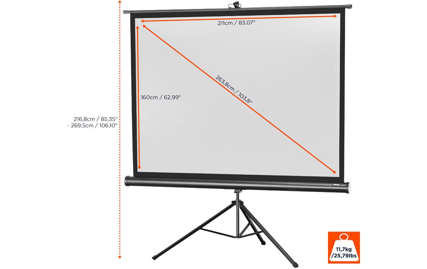 123463_5 - Mediatech Celexon, Eco Stativ, Leinwand, 4:3 manuell, 211x160cm