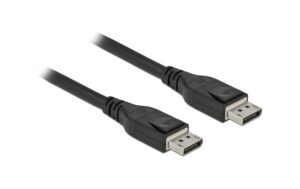 Delock Aktives DisplayPort Kabel 8k 60Hz 15m, Farbe: Schwarz