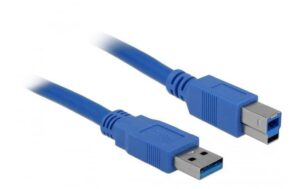USB3.0 Kabel, 5.0m, A-B, Blau für USB3.0 Geräte, bis 5Gbps