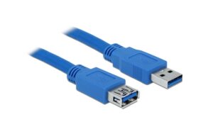 Delock USB3.0 Kabel, 2.0m, A-A, Blau, Verlängerung für USB3.0 Geräte, bis 5Gbps kaufen | Mediatech.ch