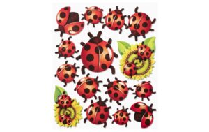 Hobbyfun XXL-Sticker 3D Marienkäfer Bogen ca. 30 x 30 cm