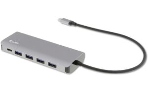 LMP USB-C Hub, 4xUSB-A, 3xUSB-C, Space Grau Aluminium, Ladefunktion, extern Netzteil