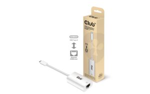 Club 3D, USB 3.2 Typ-C auf RJ45 Adapter, L= 197 mm, m/f