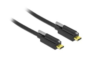 Delock USB3.1 Gen2 Kabel Typ-C zu C, 1m bis 10Gbps, schwarz, mit Schraube oben kaufen Schweiz | Mediatech.ch