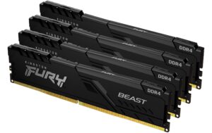 FURY Beast DDR4 128GB 4-Kit 3600MT/s Black 4x 32GB, CL18, 1.2V, 288Pin