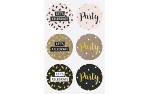 Heyda Motivsticker Party 4 Blatt mit je 6 Sticker