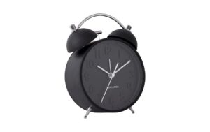 KARLSSON Wecker Iconic, Schwarz matt 15 x 11 x 6 cm, Excl.2 x AA Batterien kaufen Schweiz | Mediatech.ch