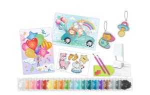 URSUS Diamond Painting Creativ-Set Lovely 2 x A5 Karten, 1 Stickerbogen