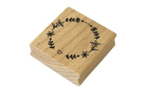 Artoz Motivstempel Blumenkranz 60x60xH19mm, Buche