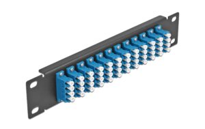 Delock 10Patchpanel Quad 12Port LC Singlemode,1HE,Blau-Schwarz,254x44x10mm