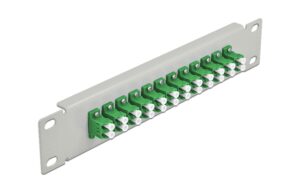 Delock 10Patchpanel Duplex 12Port LC/APC Singlemode,1HE,Grün-Grau,254x44x10mm