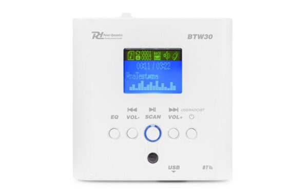 1246020_1 - Mediatech Power Dynamics BTW30 Audio Player, einbau, 2x15W, BT