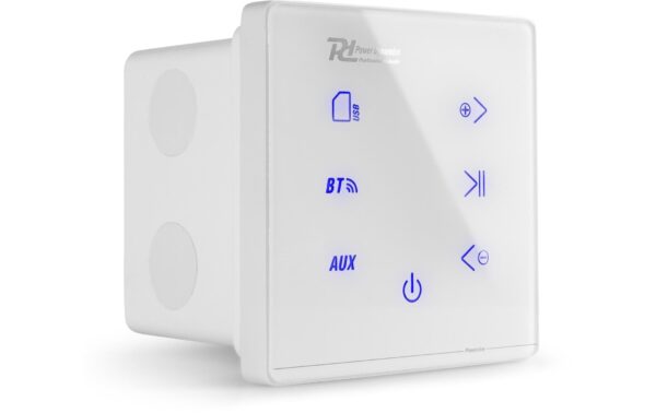 Power Dynamics PL-A50W Wand-Einbauverstärker 2x 25W BT, weiss