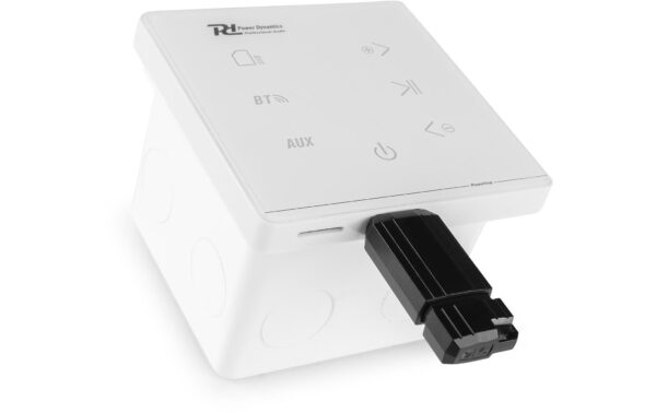 Power Dynamics PL-A50W Wand-Einbauverstärker 2x 25W BT, weiss