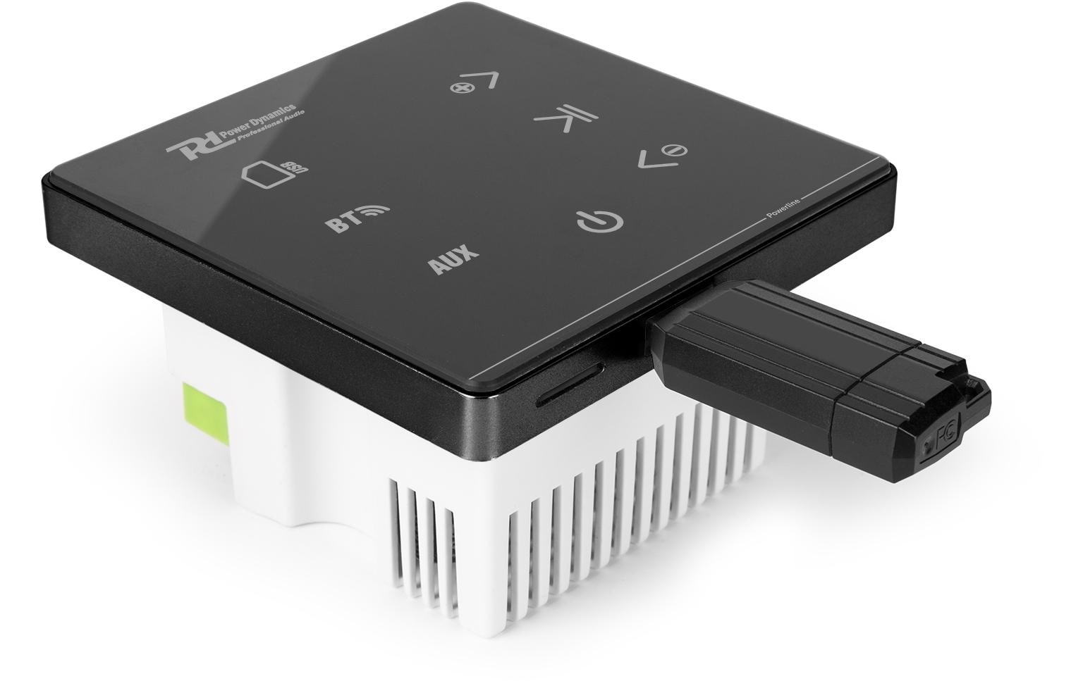 1246032_1 - Mediatech Power Dynamics PL-A50BSet Wand-Einbauverstärker inkl. 2 Lautsprecher