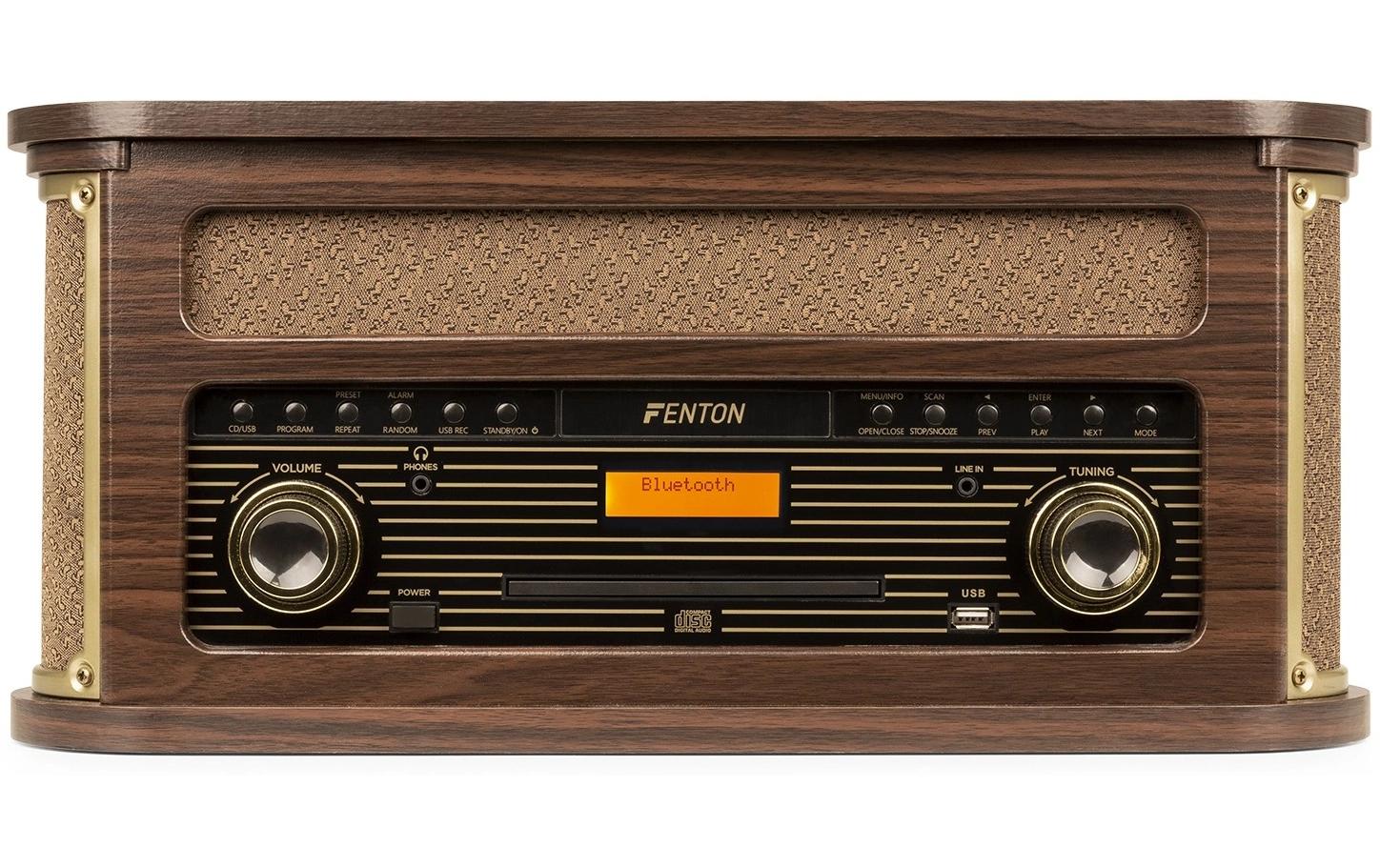 1246105_1 - Mediatech Fenton MemphisDW Plattenspieler Vintage, DAB+, Holzoptik