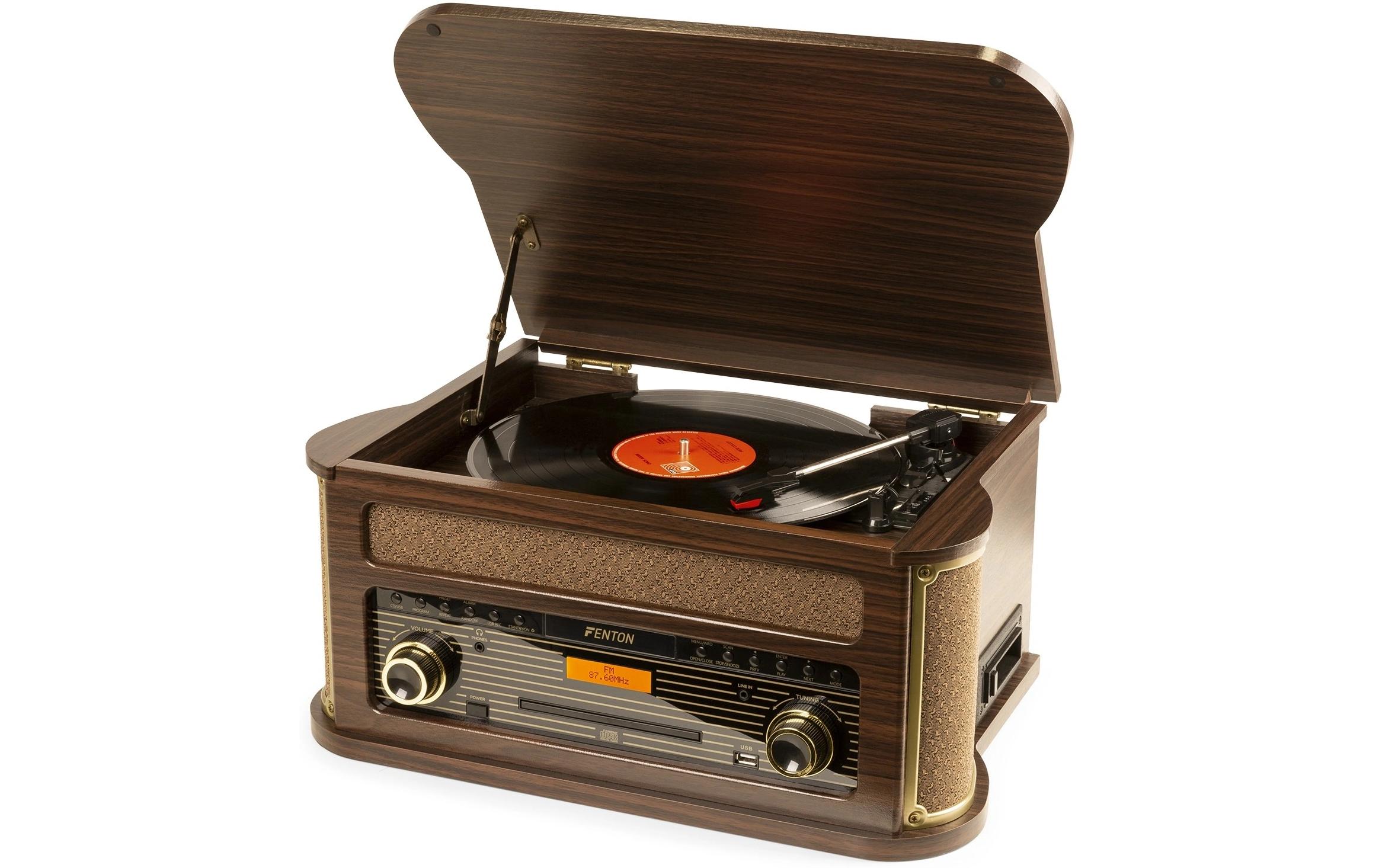 1246105_2 - Mediatech Fenton MemphisDW Plattenspieler Vintage, DAB+, Holzoptik