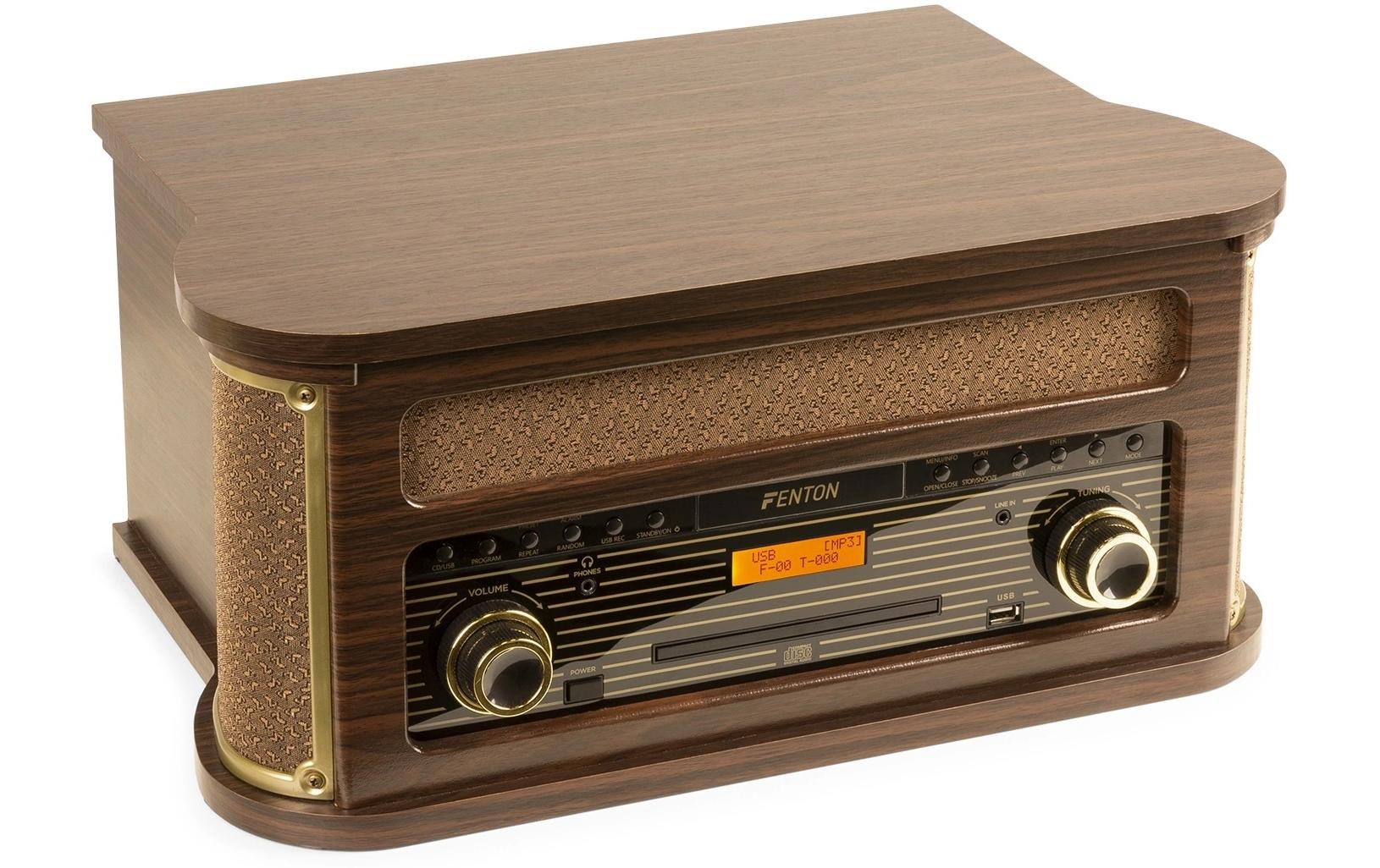 1246105_5 - Mediatech Fenton MemphisDW Plattenspieler Vintage, DAB+, Holzoptik