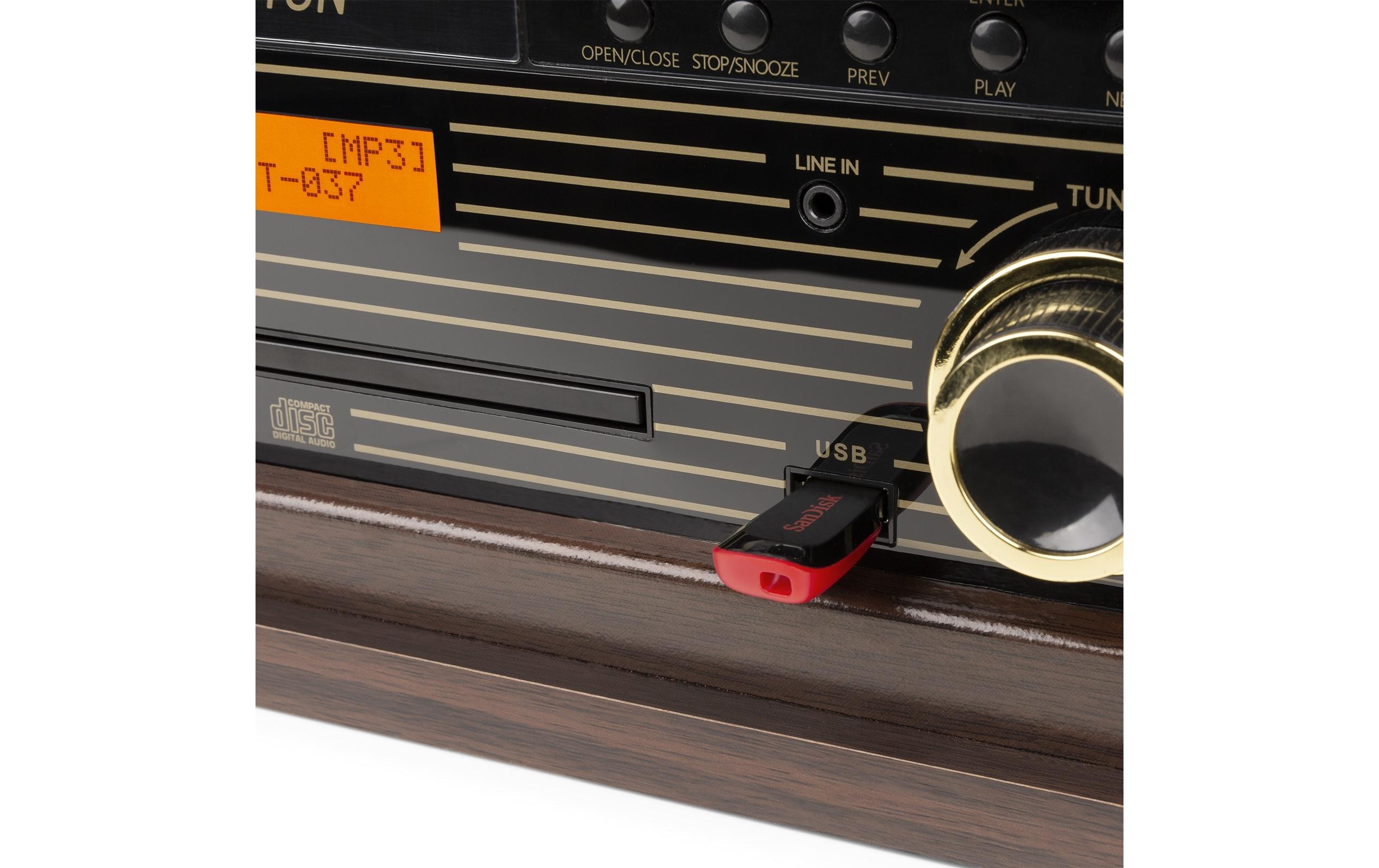 1246105_8 - Mediatech Fenton MemphisDW Plattenspieler Vintage, DAB+, Holzoptik