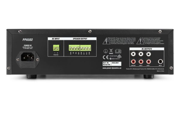 1246212_4 - Mediatech Power Dynamics PPA502 100V 2-Zonen Verstärker 50W