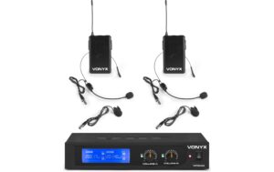 1246235 - Mediatech Vonyx WM522B 2-Kanal Funksystem VHF, Taschensender kaufen Schweiz | Mediatech.ch