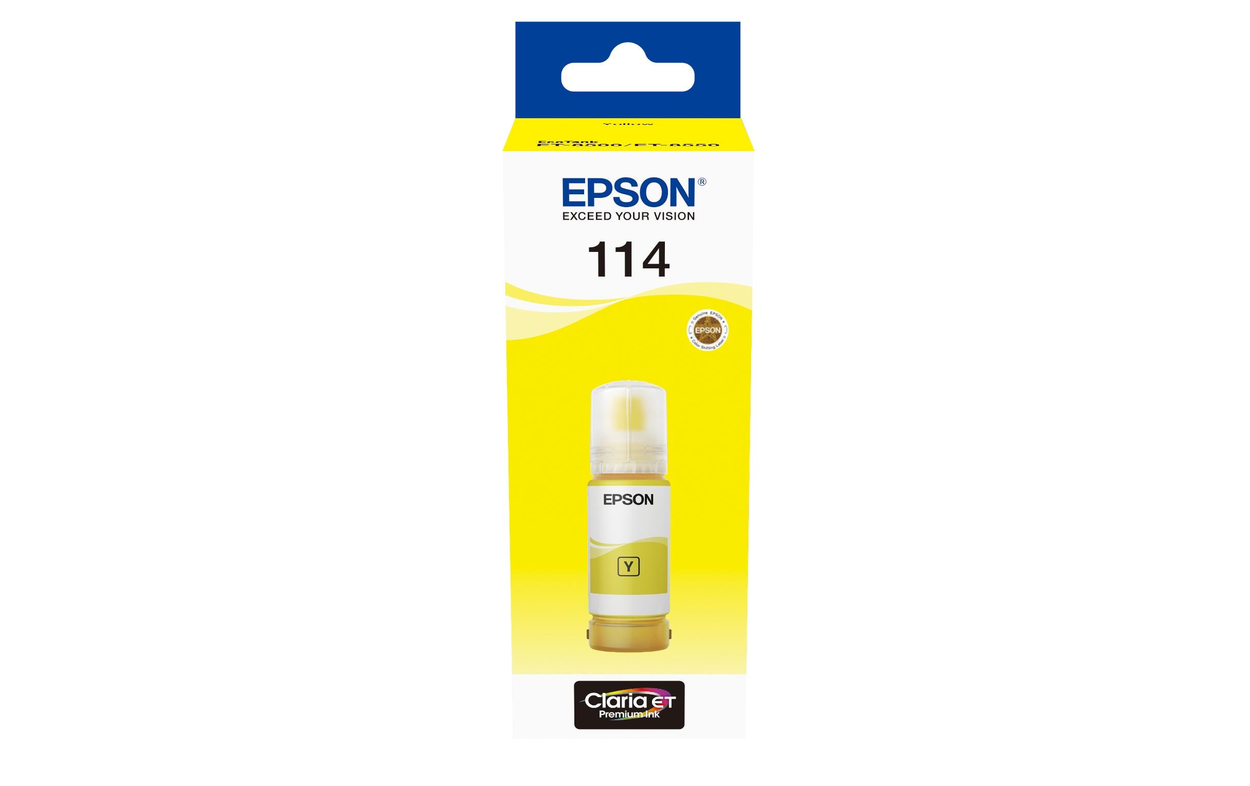 Tinte Epson Nr. 114, C13T07B440, Yellow 70 ml, für EcoTank ET-8500/8550