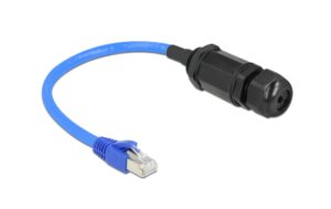 Delock Patchkabel: S/FTP, Cat.6, 25cm, blau IP68, wasserdicht, Verlängerung kaufen Schweiz | Mediatech.ch