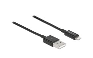 Delock USB Daten&Ladekabel, Schwarz, 1m Lightning, MFI zert. iPhone,iPad und iPod
