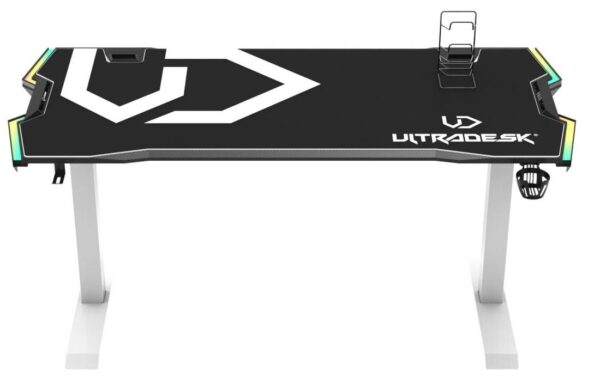 Ultradesk Force Weiss/Schwarz Gaming Table Weiss, div Zubehör, besteht aus 2 Kartons