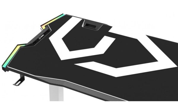 Ultradesk Force Weiss/Schwarz Gaming Table Weiss, div Zubehör, besteht aus 2 Kartons